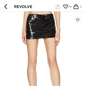 Roselani Mini Skirt in Black Sequin